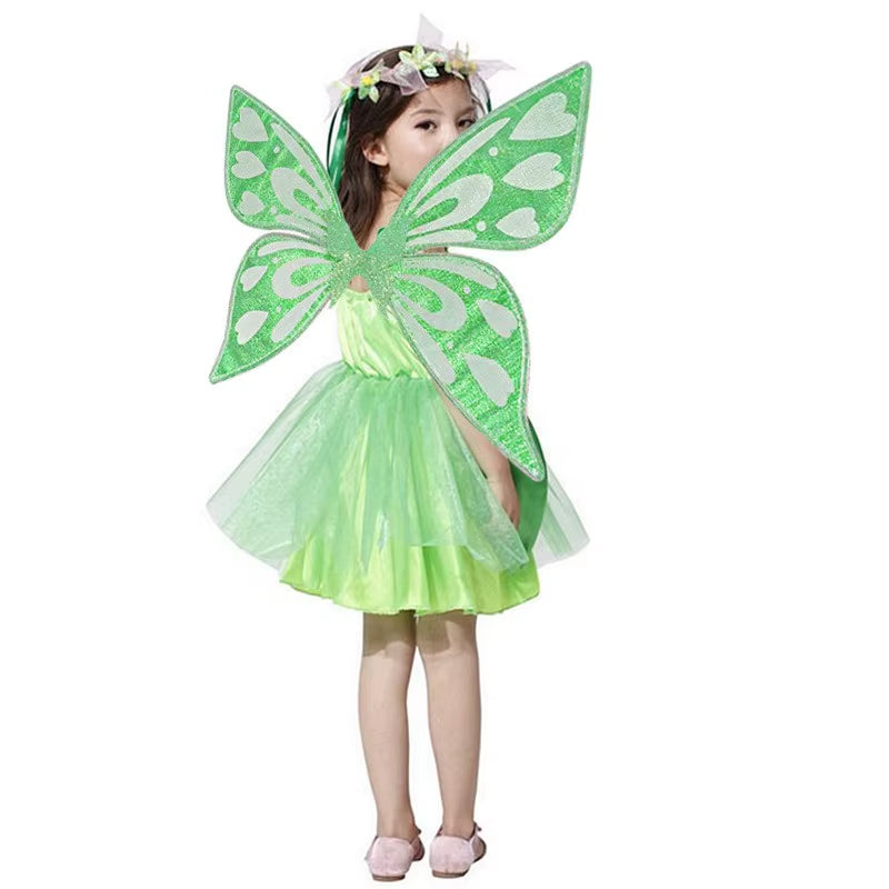 Butterfly Fairy Wing Halloween Party Costumes for Girls Cosplay Costumes Elf Princess Wing Favor Accessories