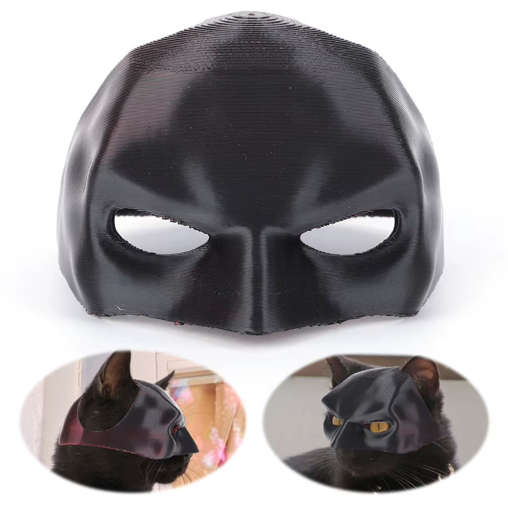 Bat Cat Avenger Mask Black Cat Bat Mask Creative Half Face Cat Mask Decorative Cat Face Mask Half Face Pet Mask for Party Favors