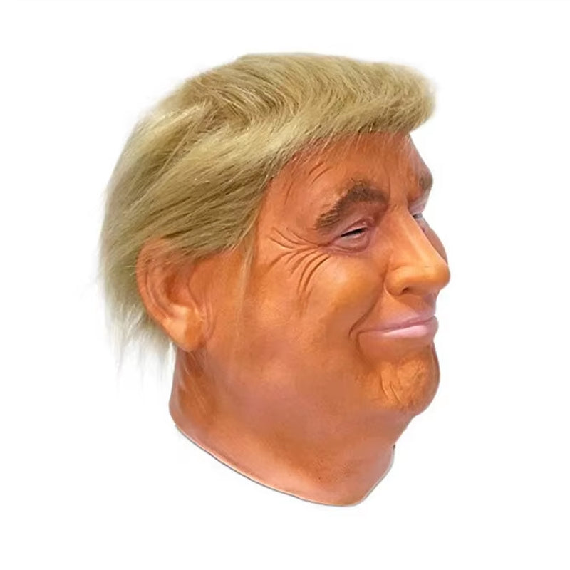 Halloween Trump Mask Easter Day Carnival Realistic Latex Headgear Fans Characters Cosplay Trump Presidential Funny Headgear