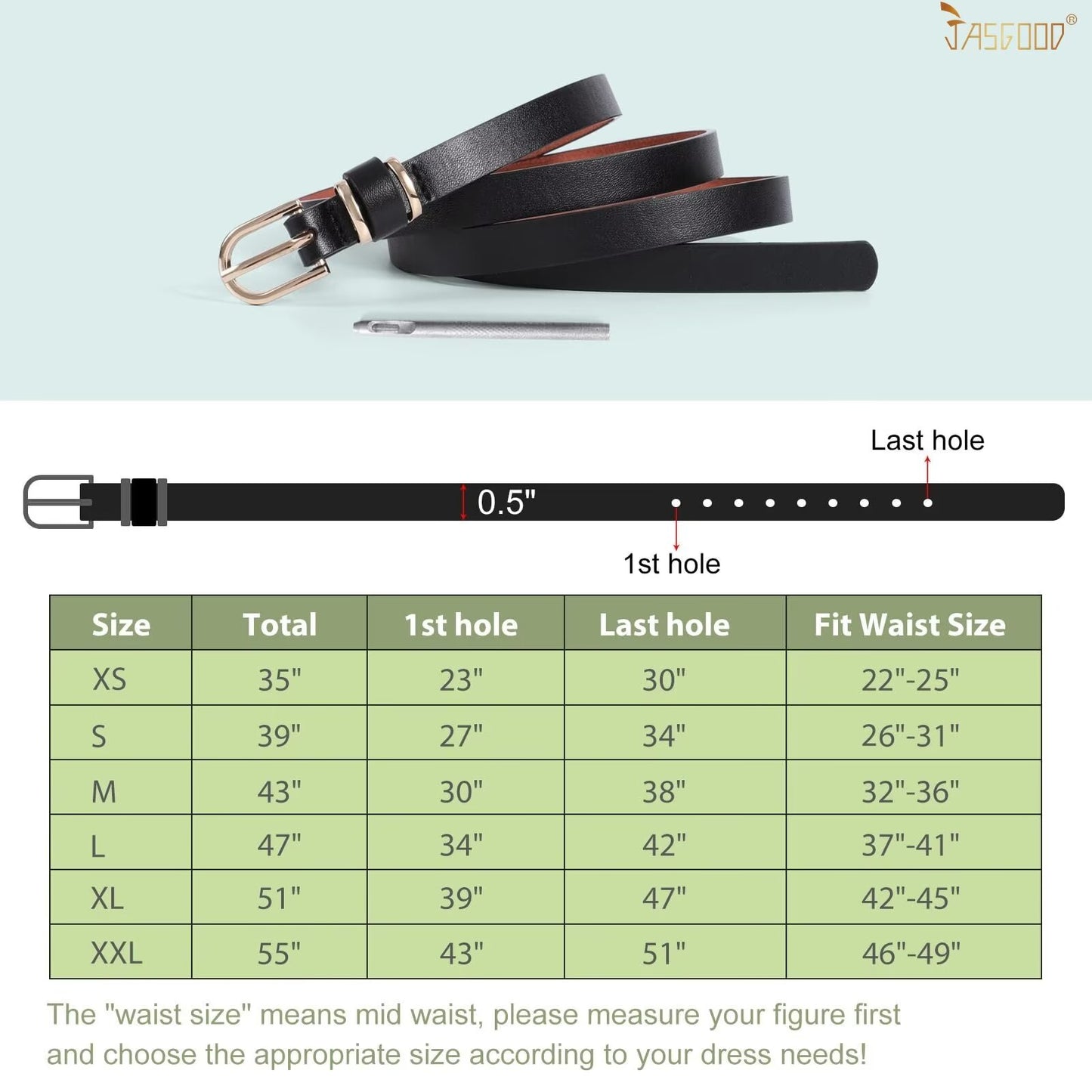 4Packs  Women'S Skinny Leather Belt Thin Waist Belts for Pants Jeans Dresses