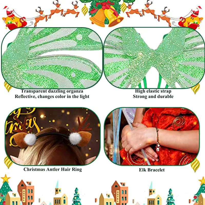 Butterfly Fairy Wing Halloween Party Costumes for Girls Cosplay Costumes Elf Princess Wing Favor Accessories