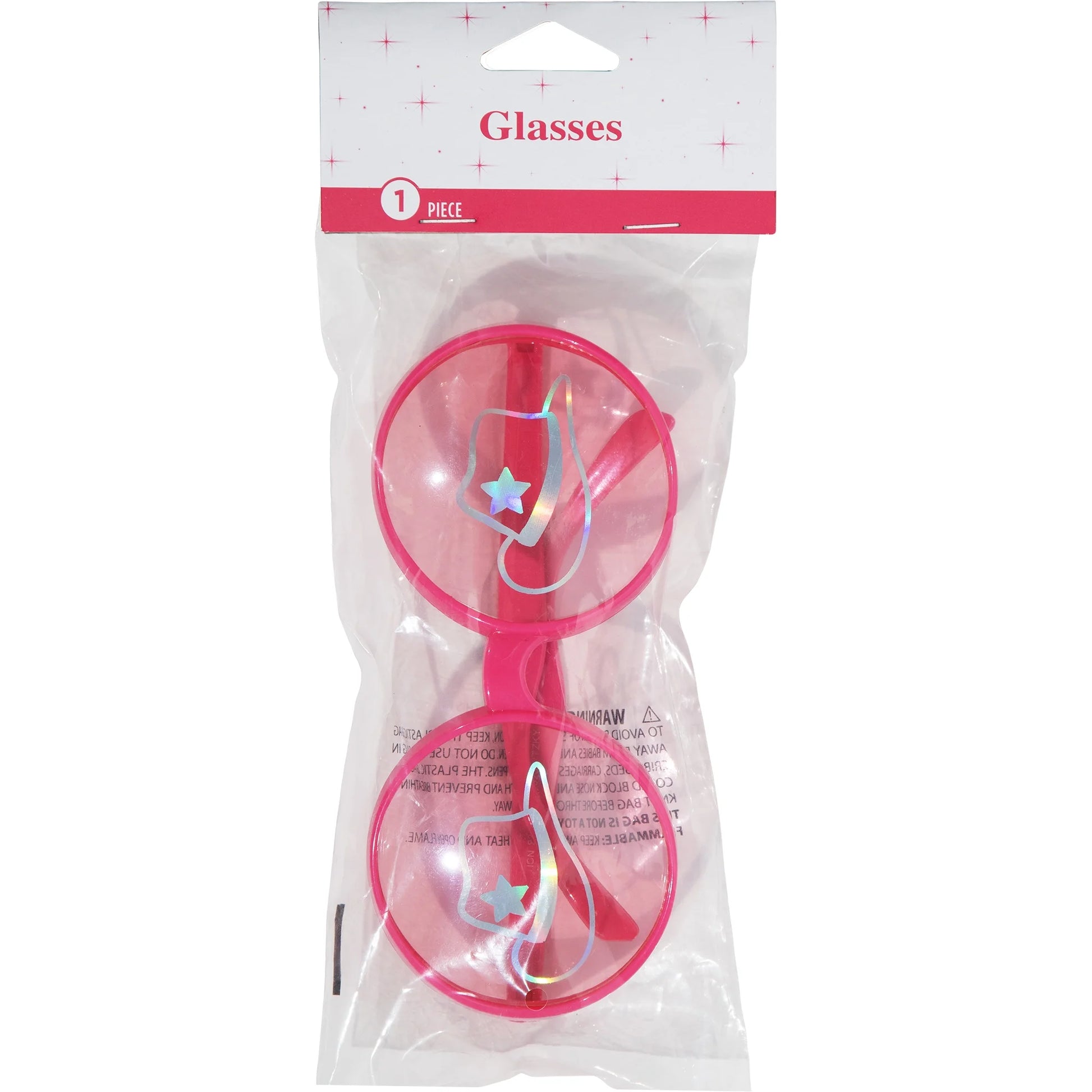 Pink Plastic Party Costume Glasses by Way to Celebrate