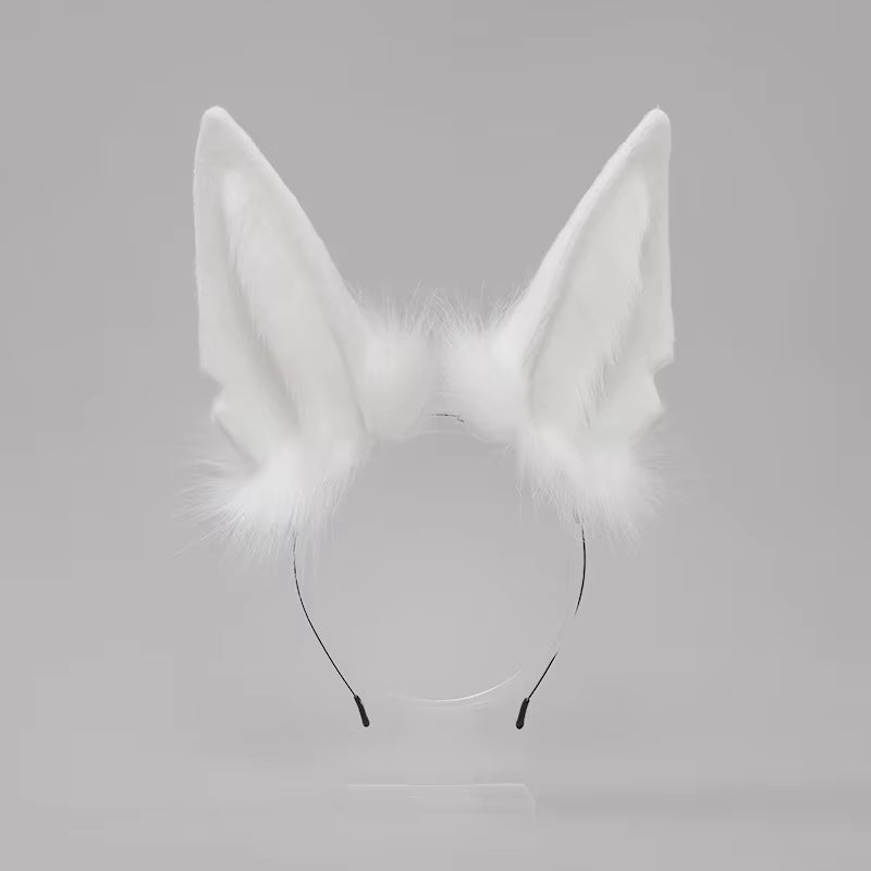 Women Cosplay Animal Wolf Ears Headdress Plush Hairband Furry Lolita Headband Anime for Halloween Christmas Hair Accessories